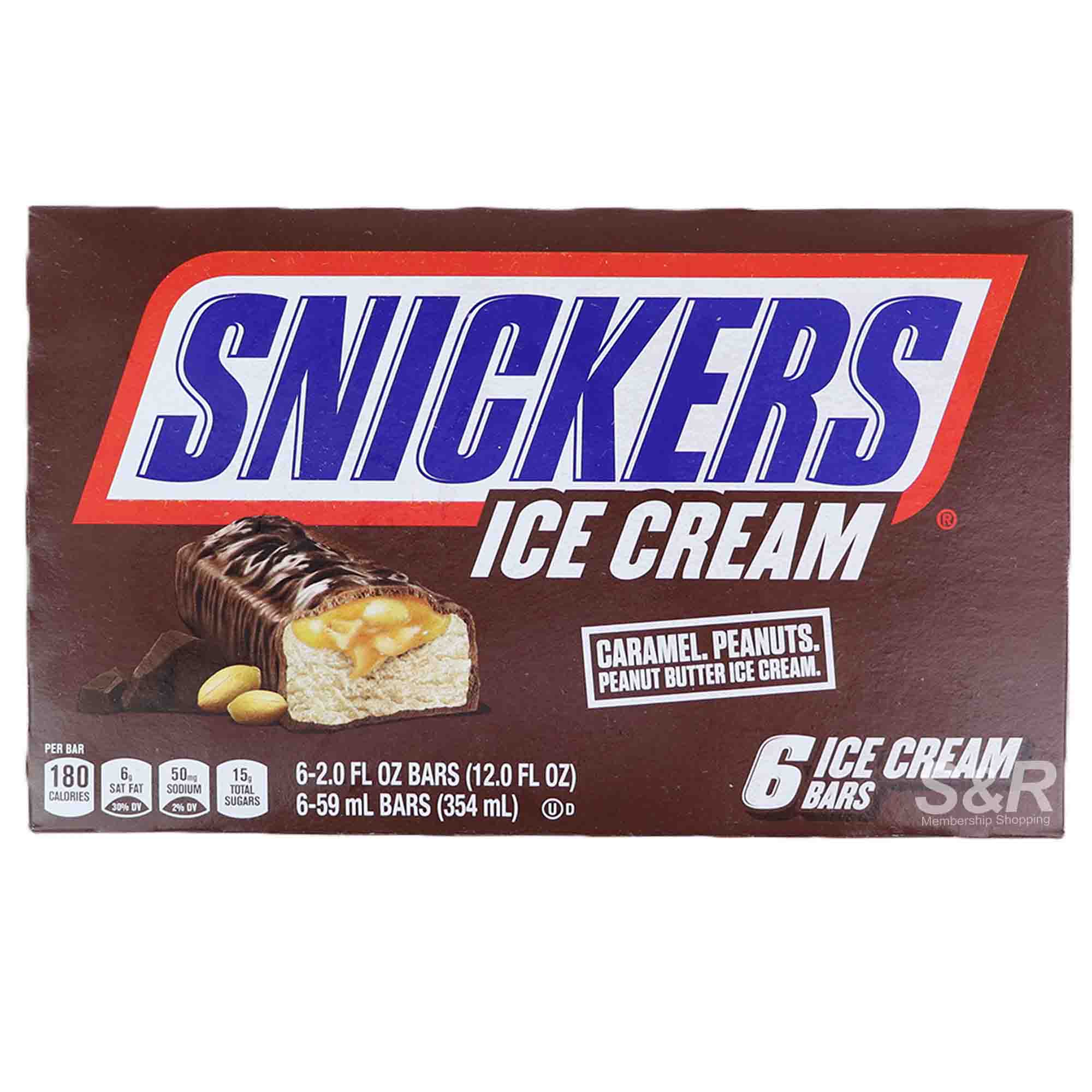 Snickers Ice Cream Bars (59mL x 6pcs)